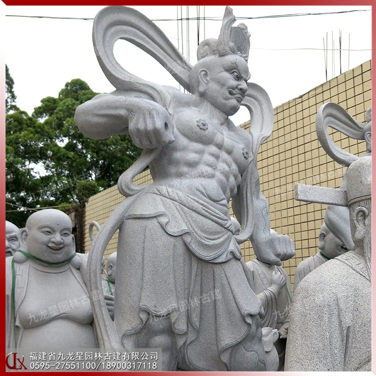 鄭倫陳奇哼哈二將石雕定制